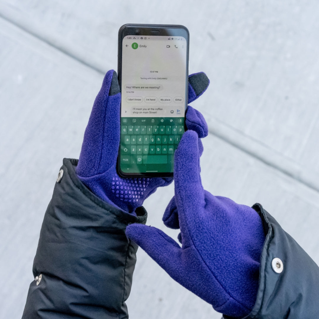 telefon handschuhe Perfect Fit Fleece Texting Gloves Black