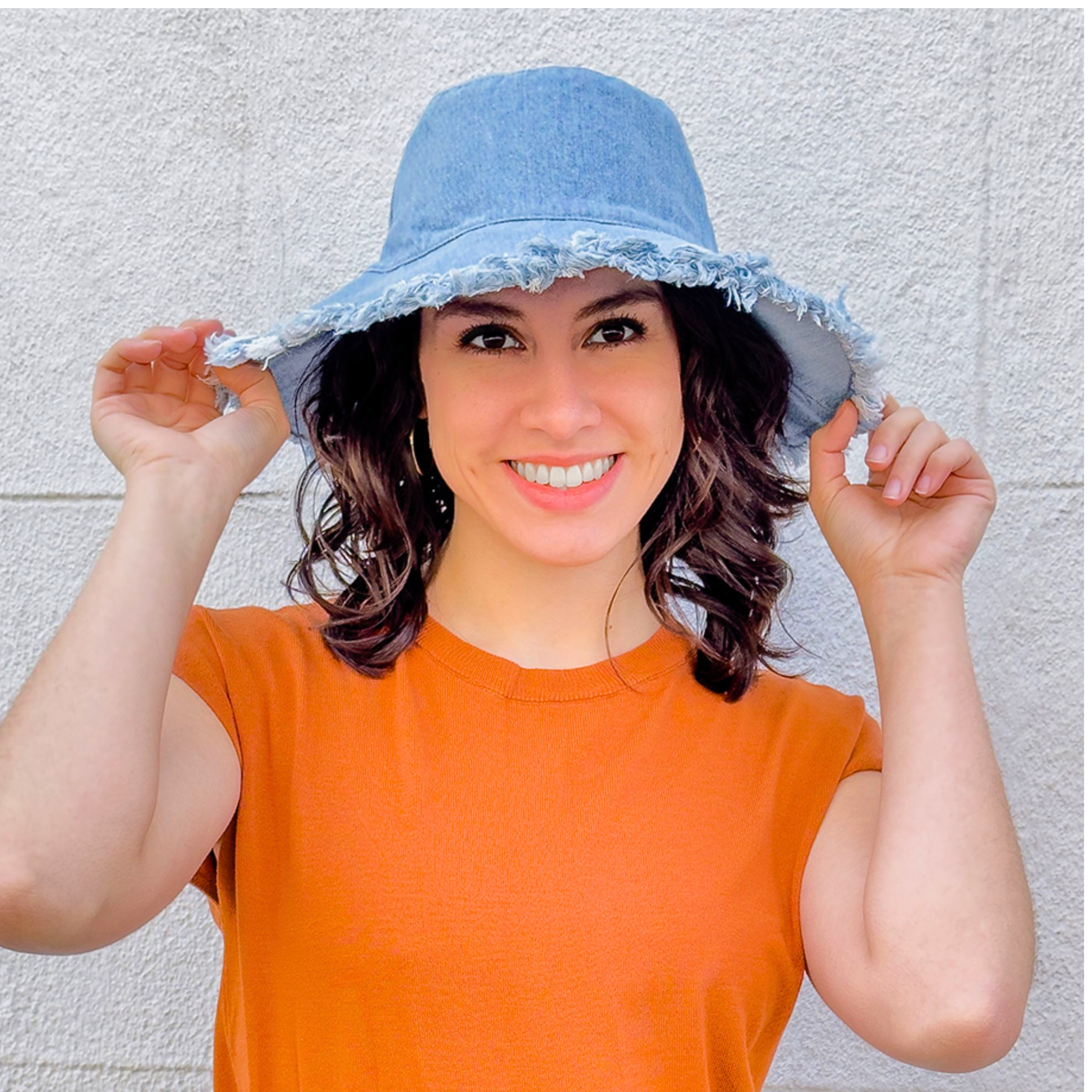 Sprigs Denim Fringe Sun Hat