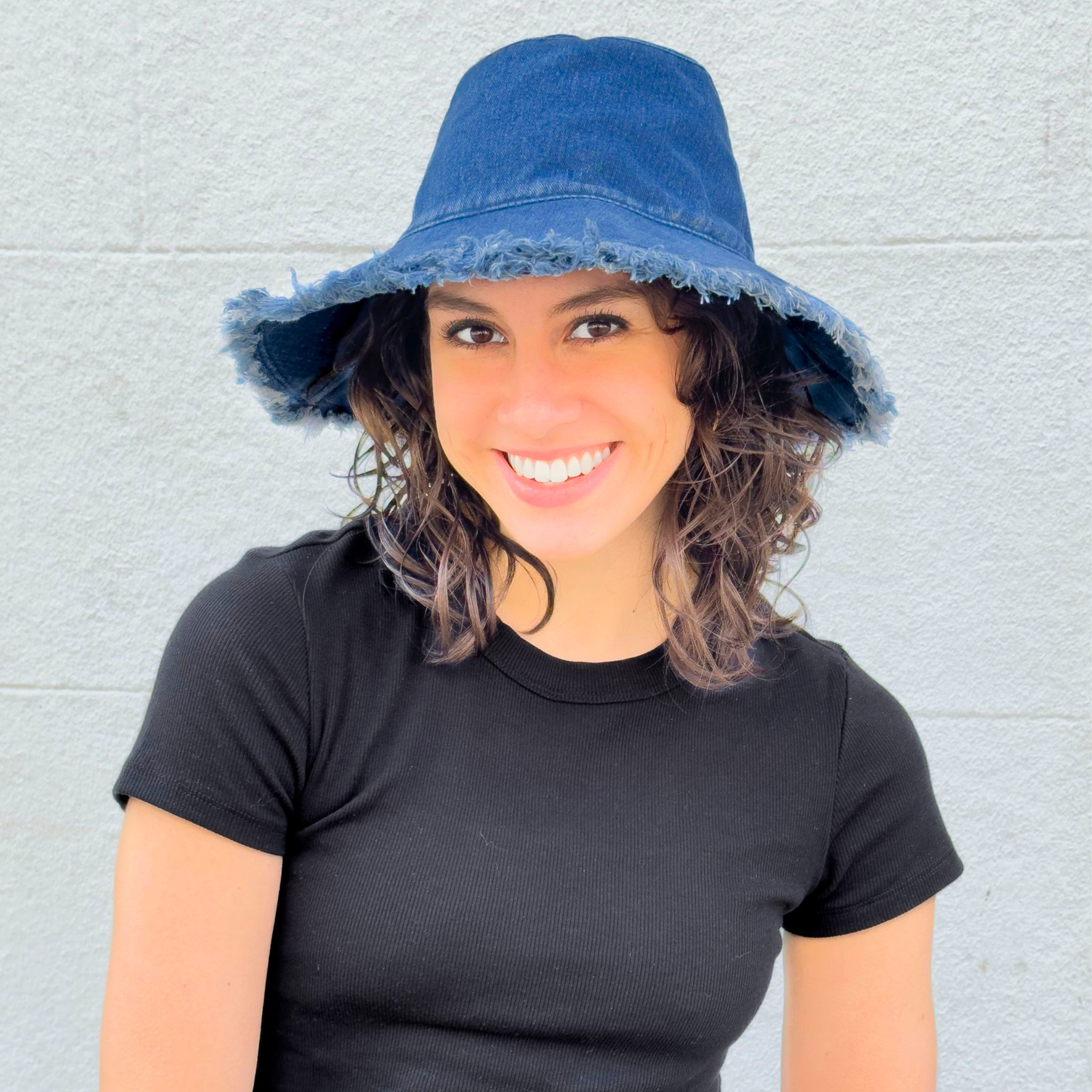 Sprigs Denim Fringe Sun Hat