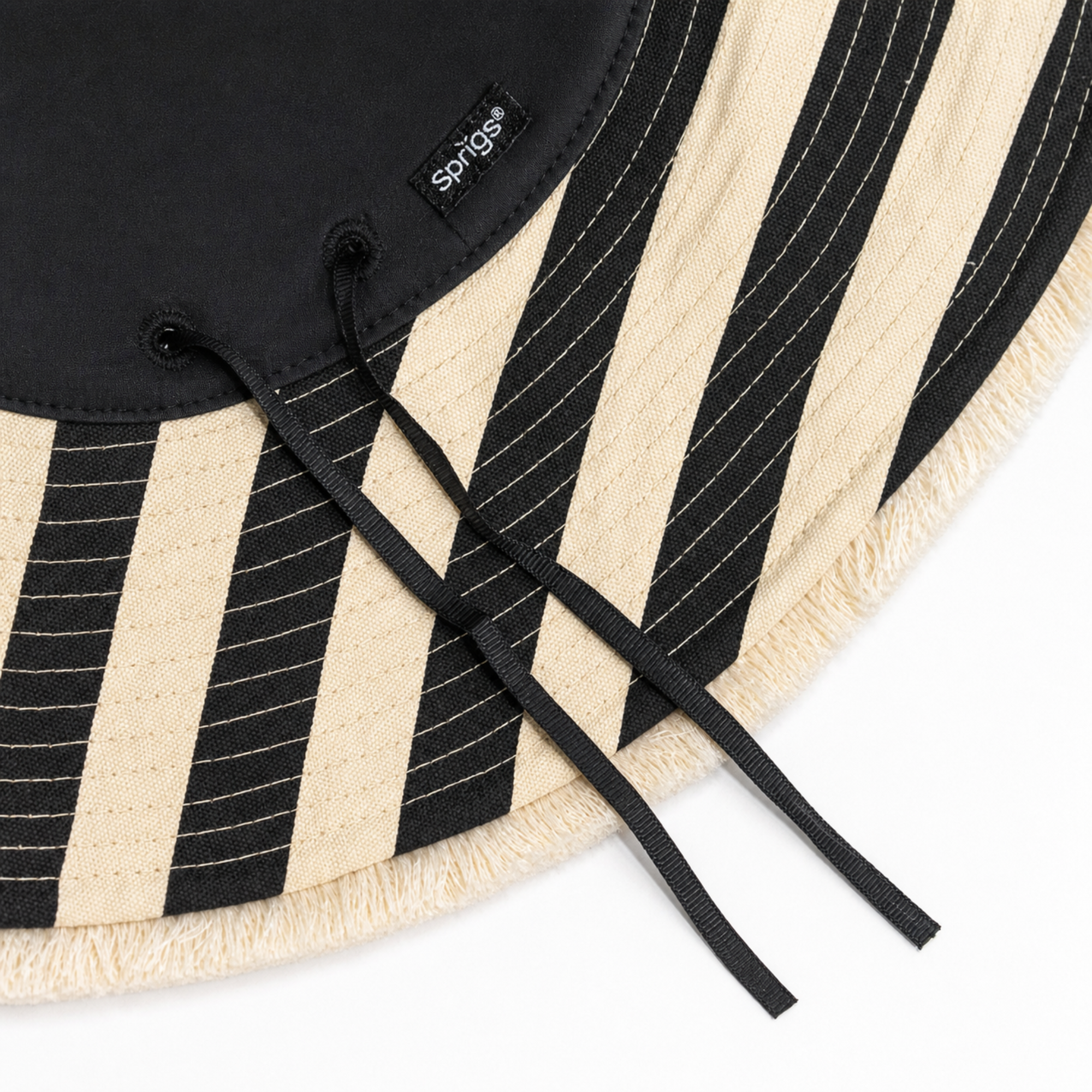 Adjustable Wide Brim Striped Hat