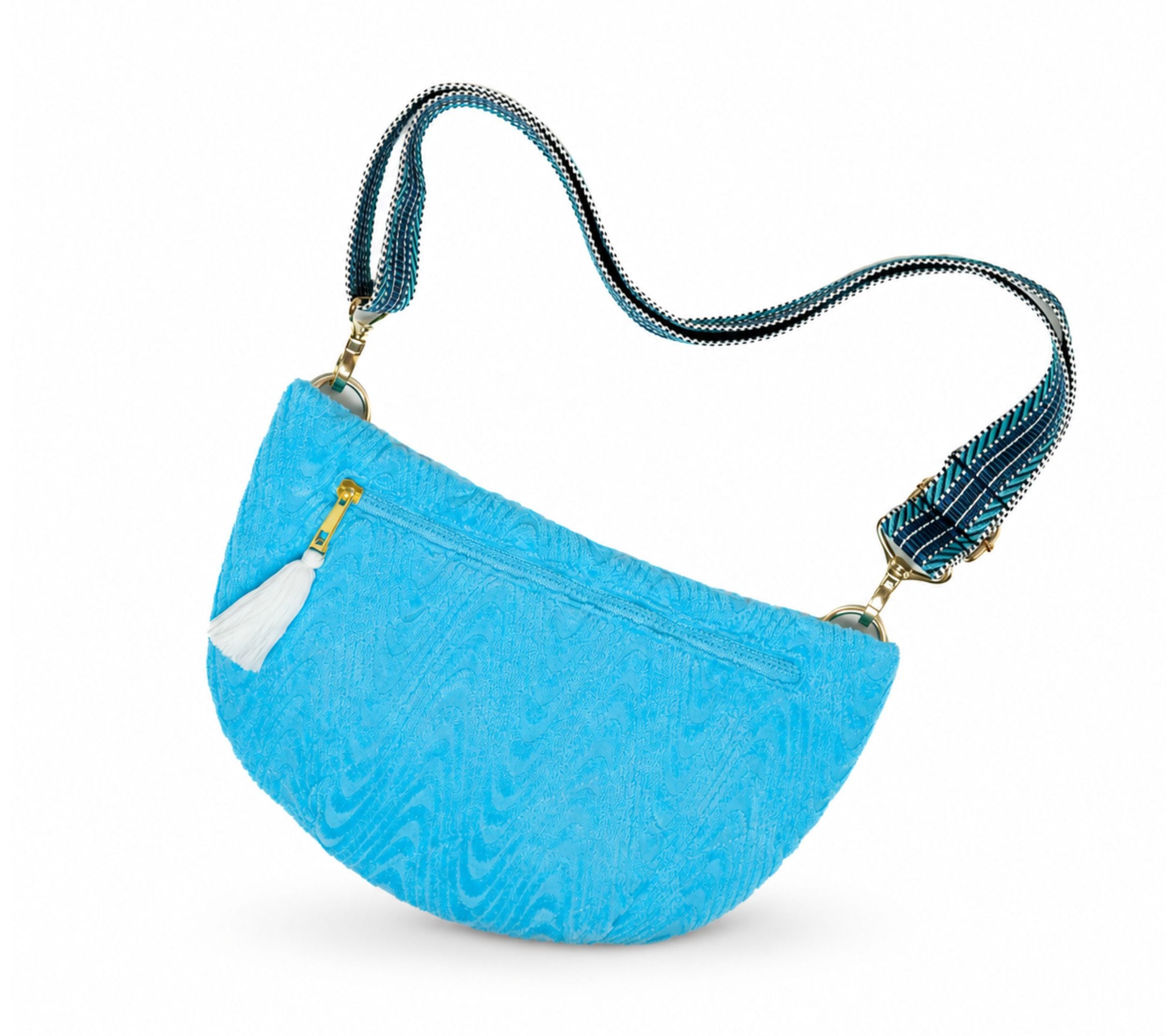 Sprigs Terrycloth Cross Body Bag With Guitar Strap