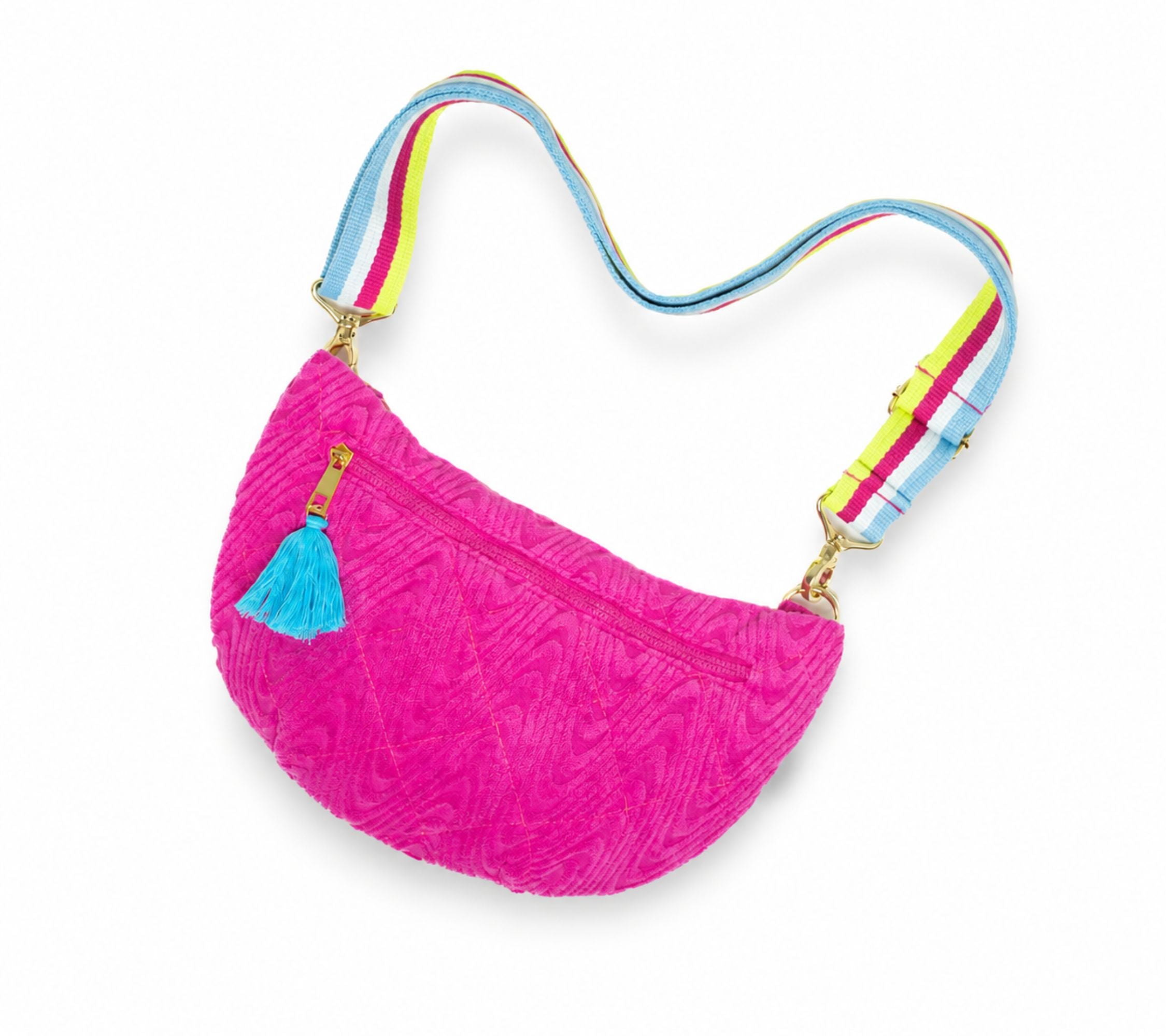 Sprigs Terrycloth Cross Body Bag With Guitar Strap