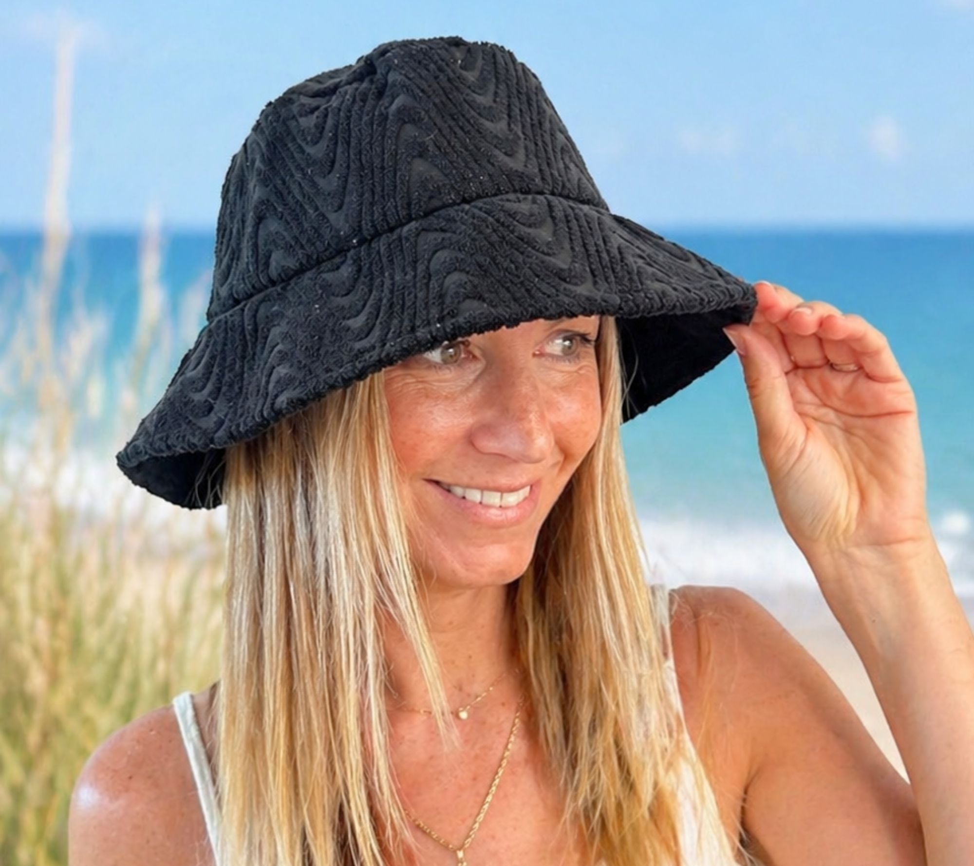 Sprigs Textured Terry Bucket Hat