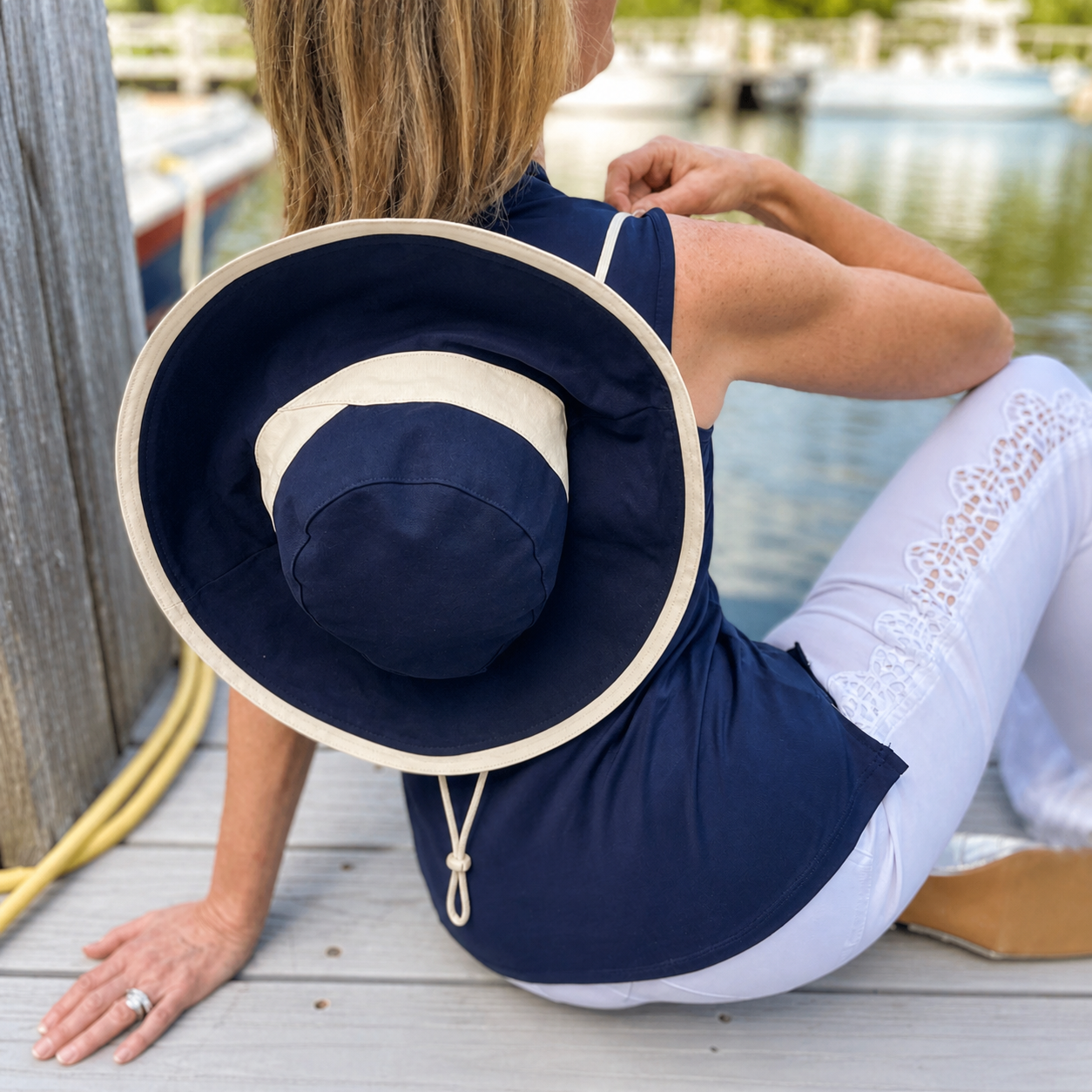 Sprigs Big Brim Hat With Chin Cord