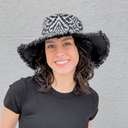 Ikat Reversible Wide Brim Bucket Hat