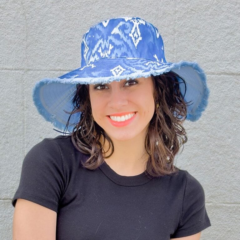 Ikat Reversible Wide Brim Bucket Hat