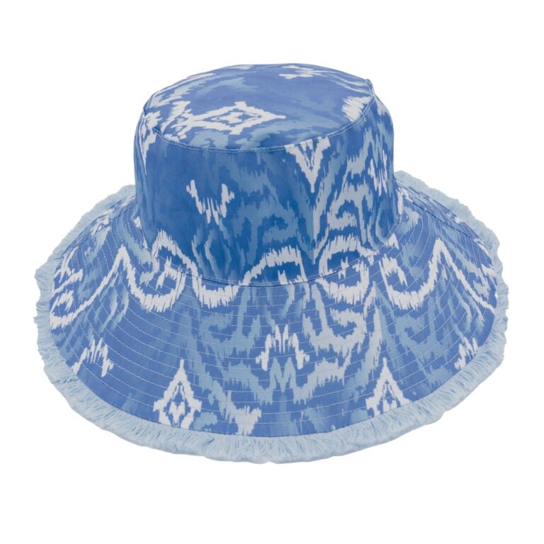 Ikat Reversible Wide Brim Bucket Hat