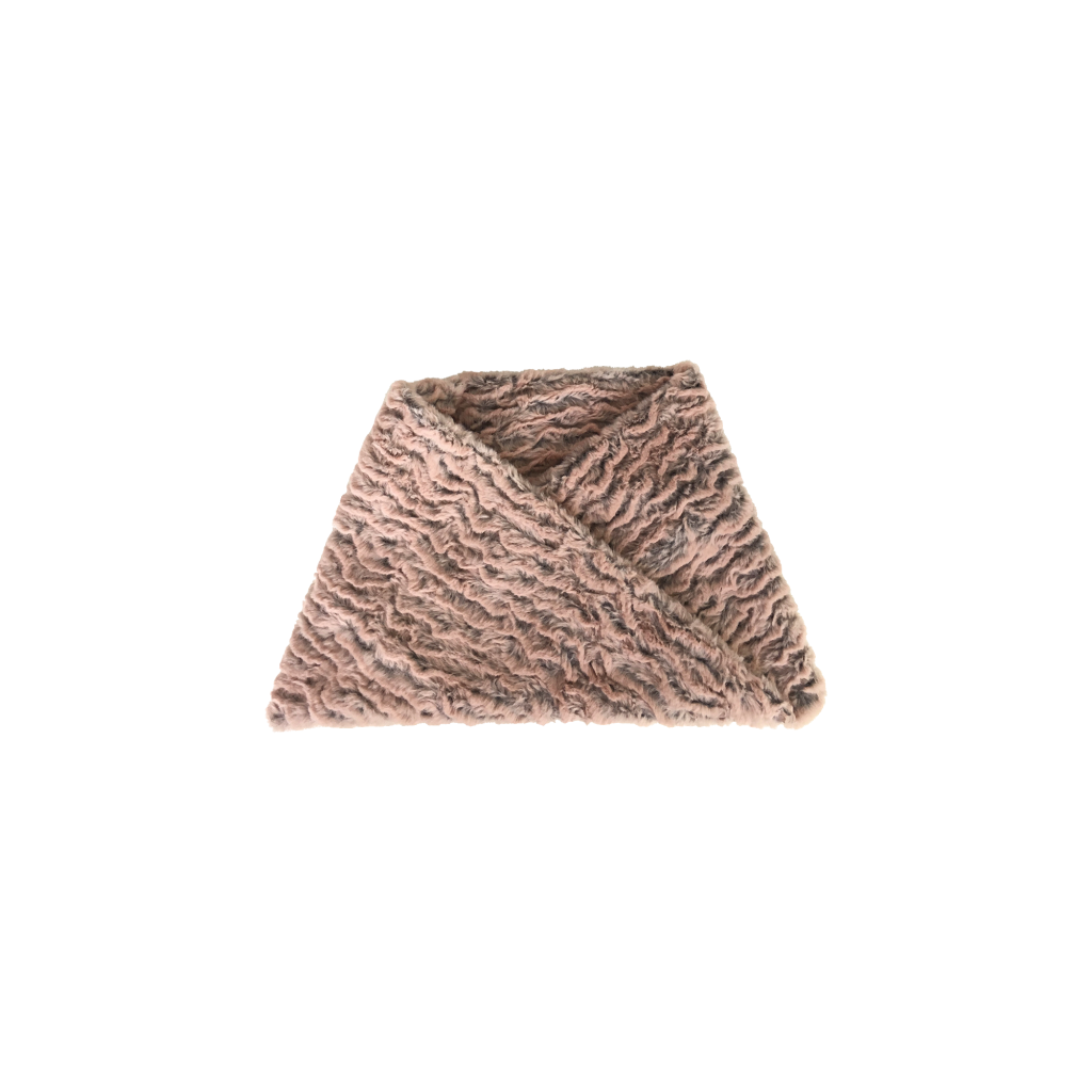 Textured Faux Fur Cowl Neck Scarf