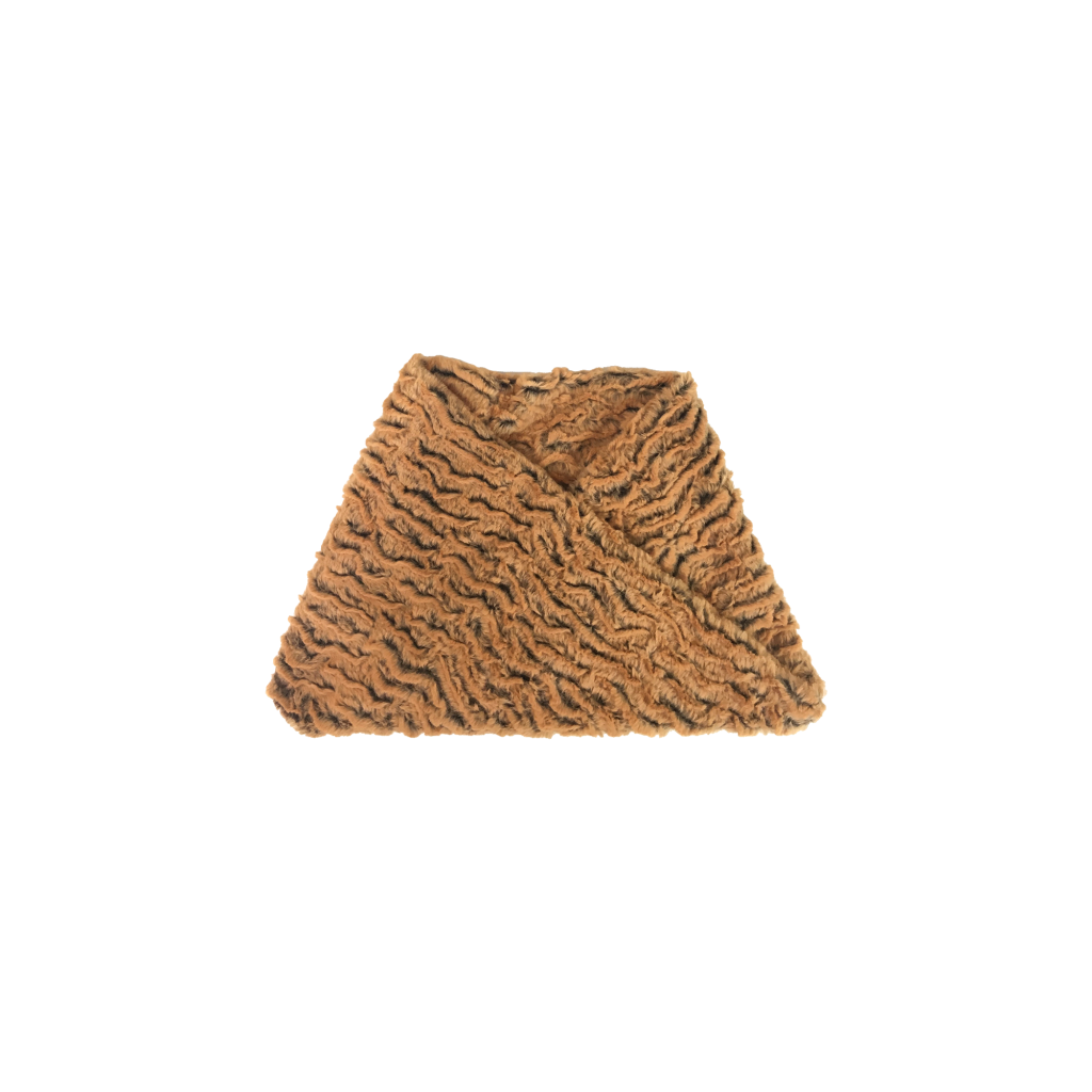 Textured Faux Fur Cowl Neck Scarf