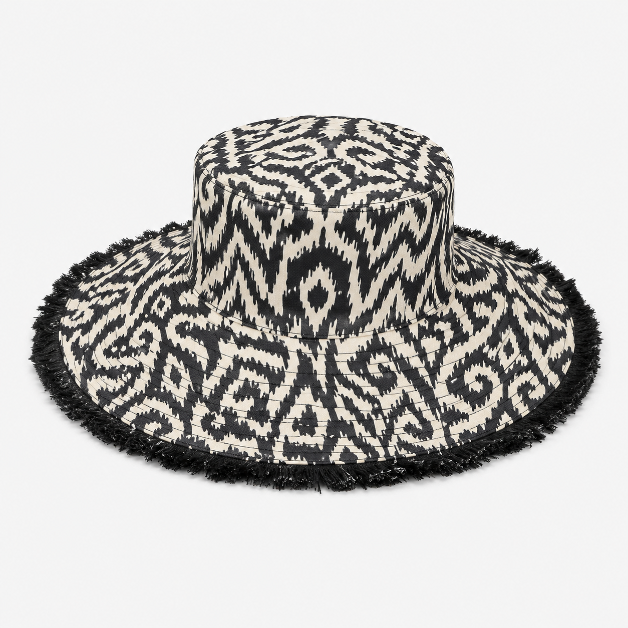 Ikat Reversible Wide Brim Bucket Hat