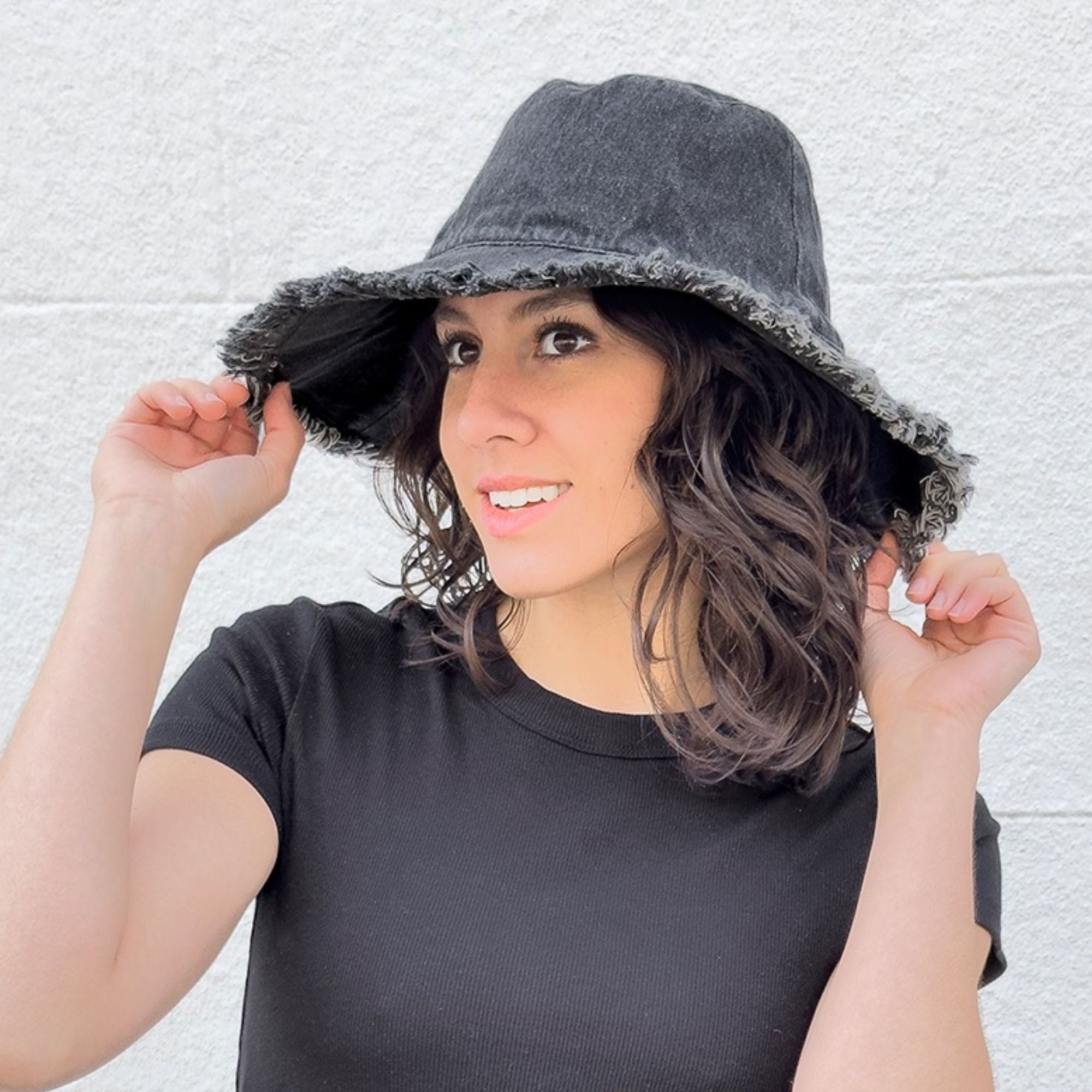 Sprigs Denim Fringe Sun Hat