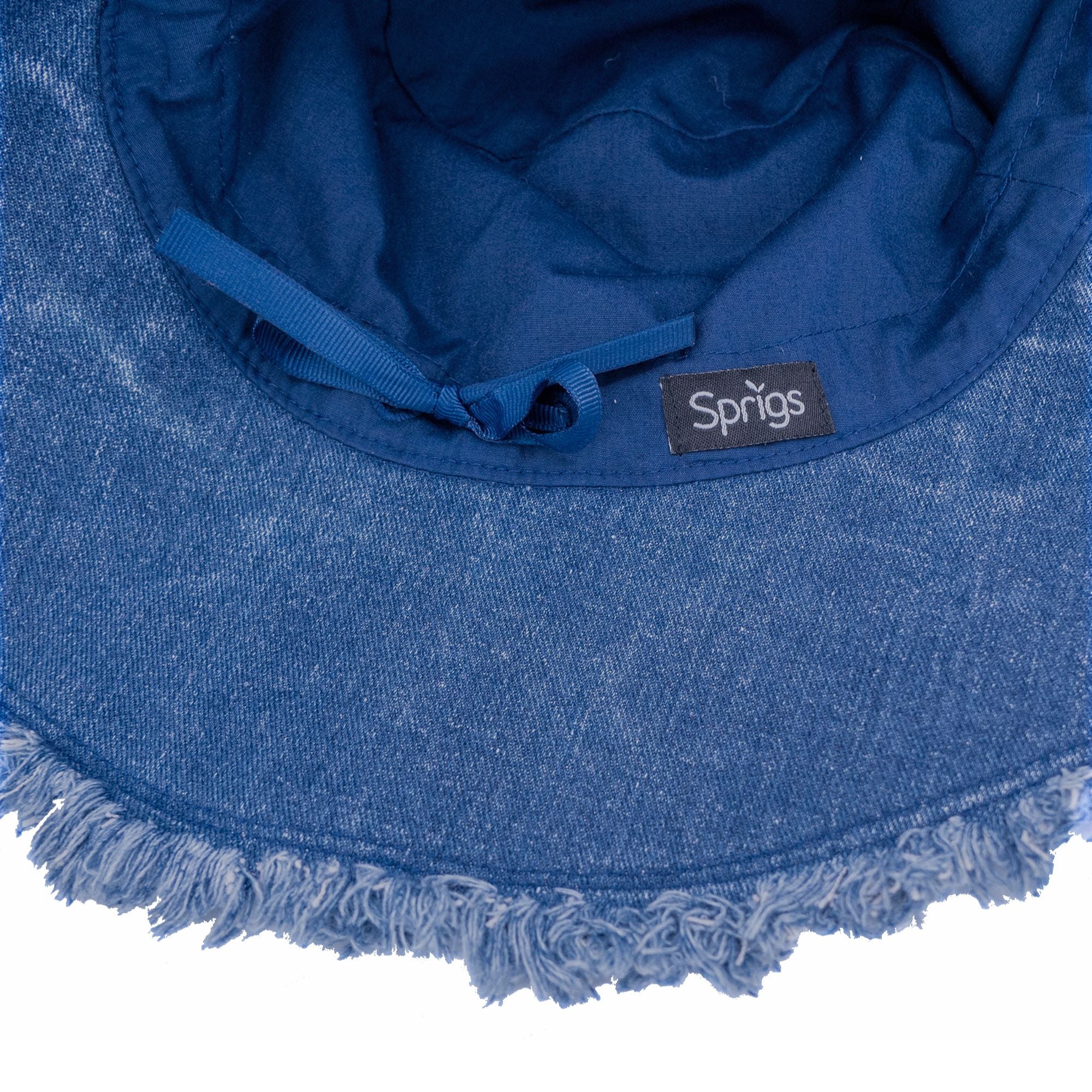 Sprigs Denim Fringe Sun Hat