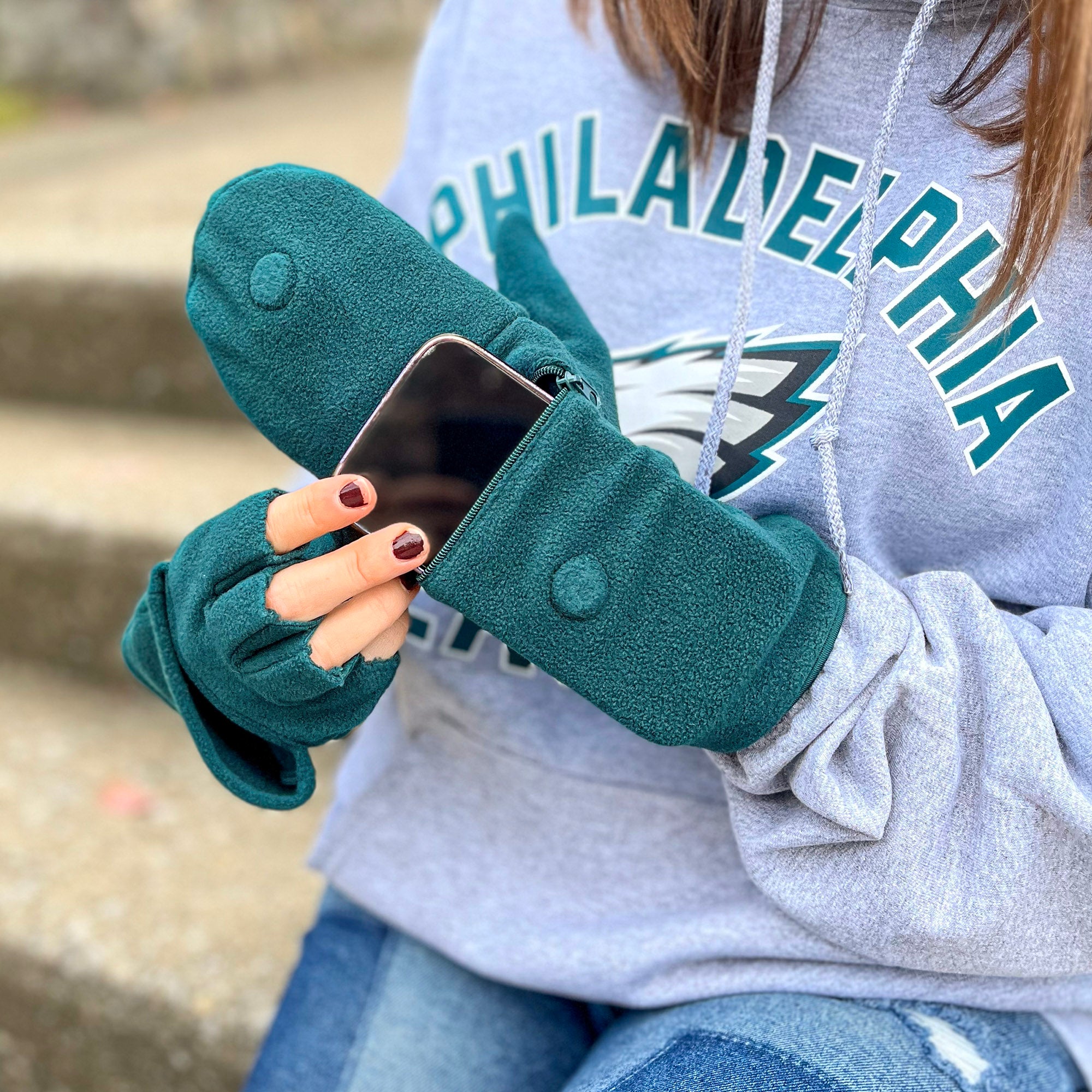 Sprigs Multi Mitt Gloves With Pocket Solid