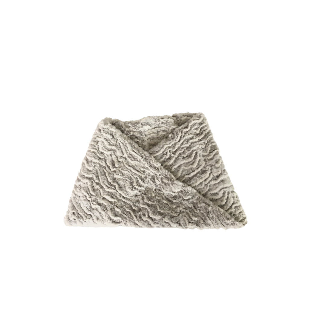 Textured Faux Fur Cowl Neck Scarf