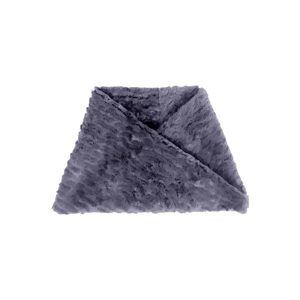 Textured Faux Fur Cowl Neck Scarf