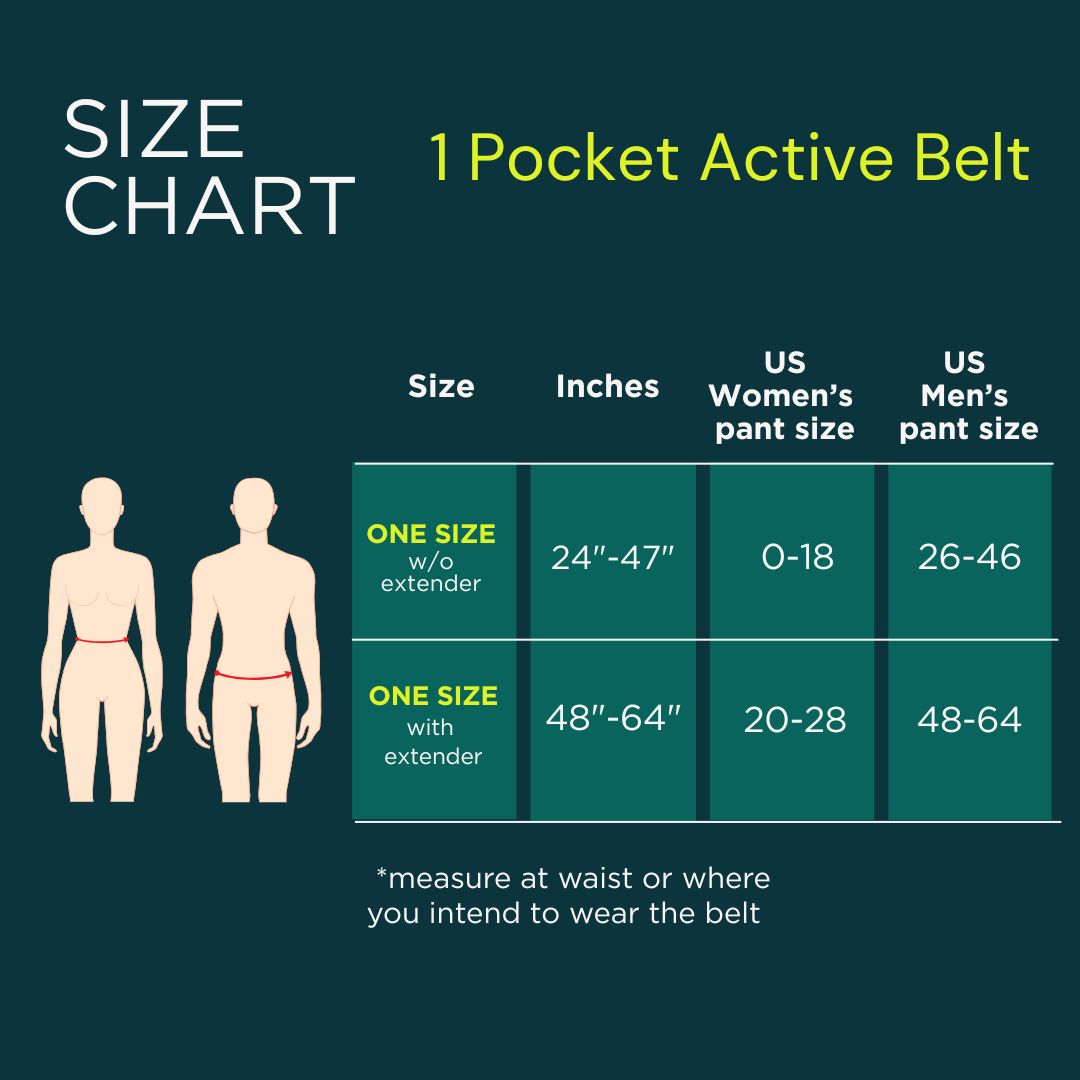 3 Pocket Run Belt Solid