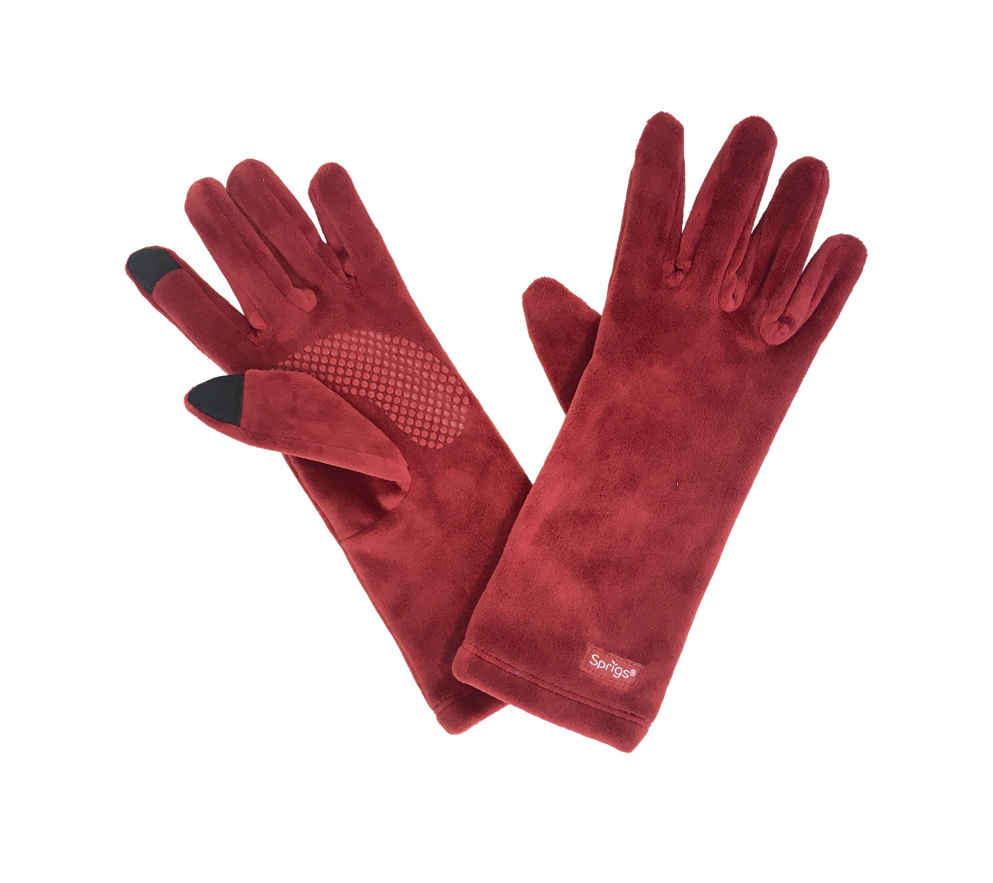 Perfect Fit Velvet Texting Gloves Red