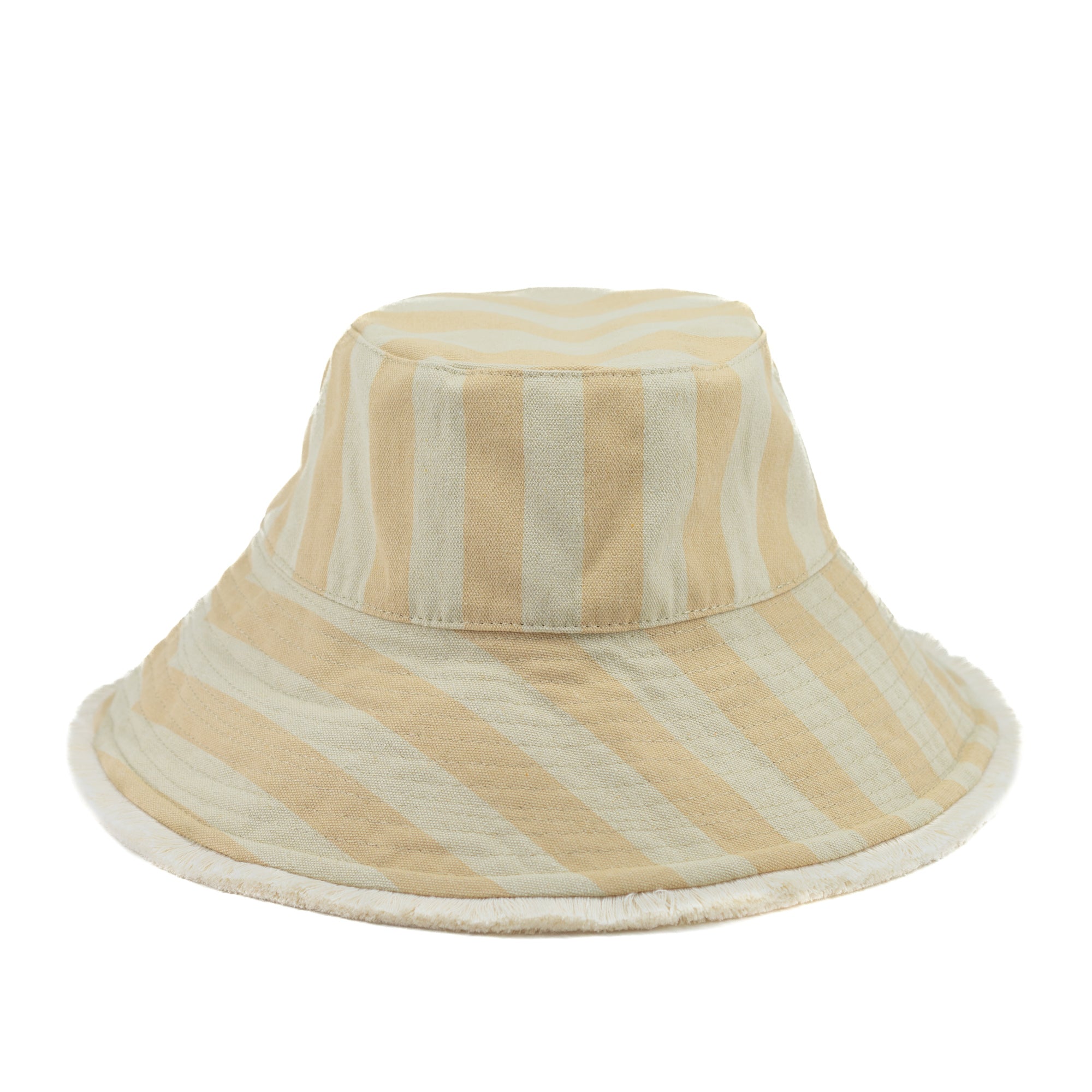 Adjustable Wide Brim Striped Hat
