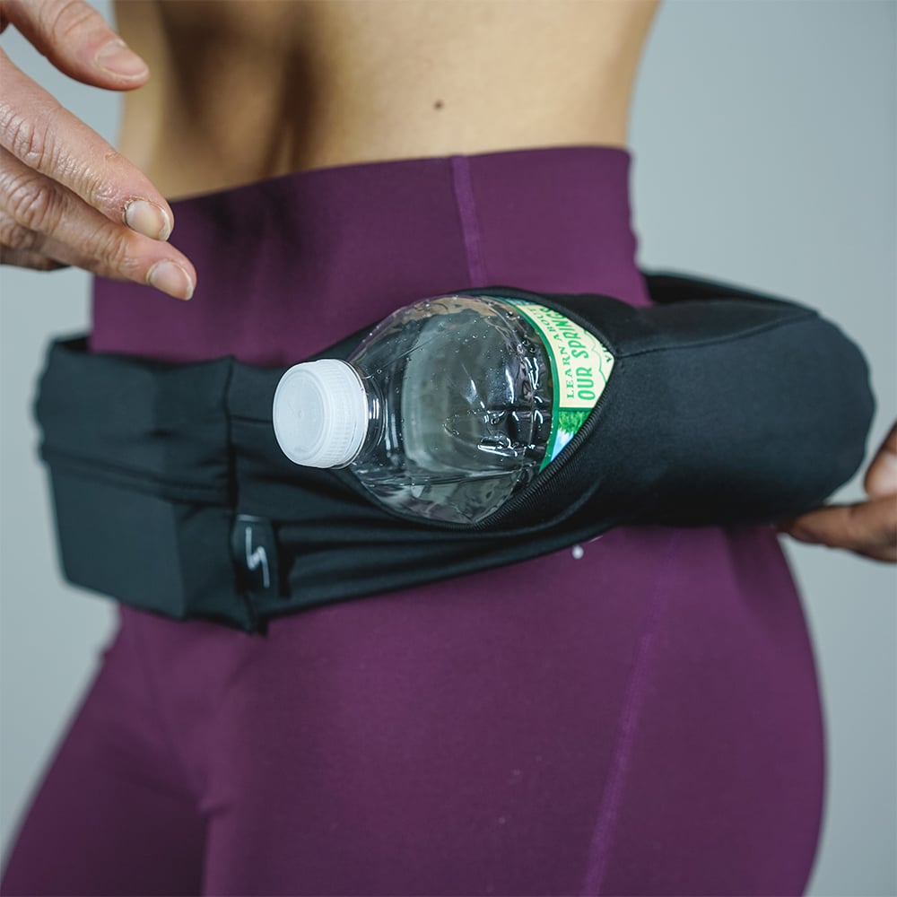 Water Bottle and Smartphone Sling – Black – Sprigs