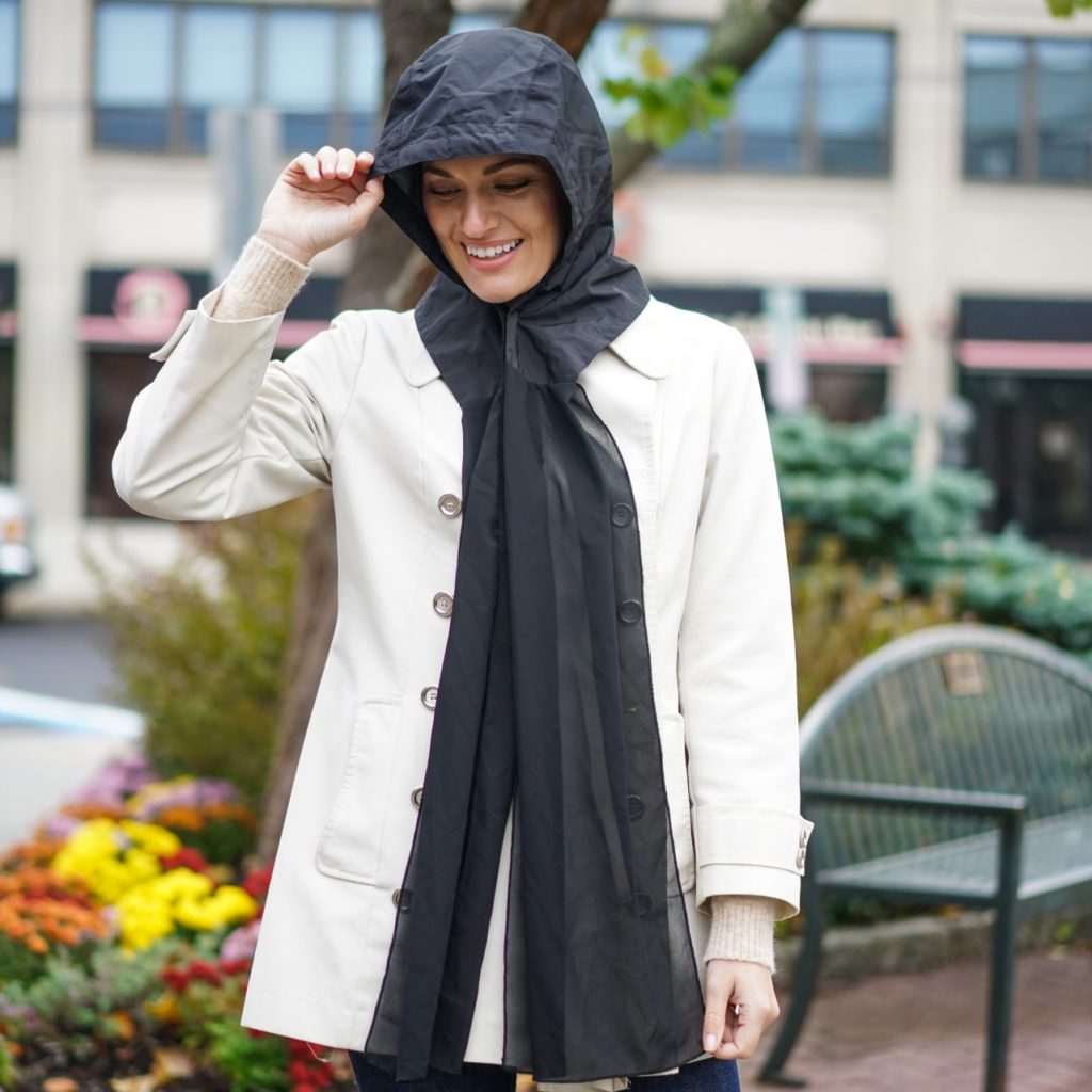 Rain Hood Taupe Dot Sprigs