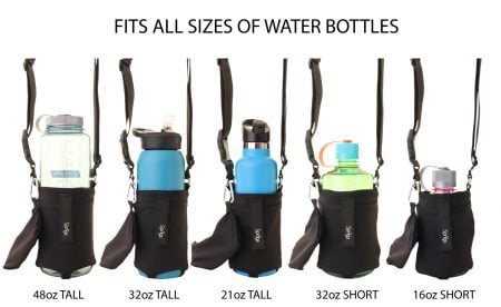 32 oz Water Bottle Holder Carrier with Adjustable Shoulder Strap