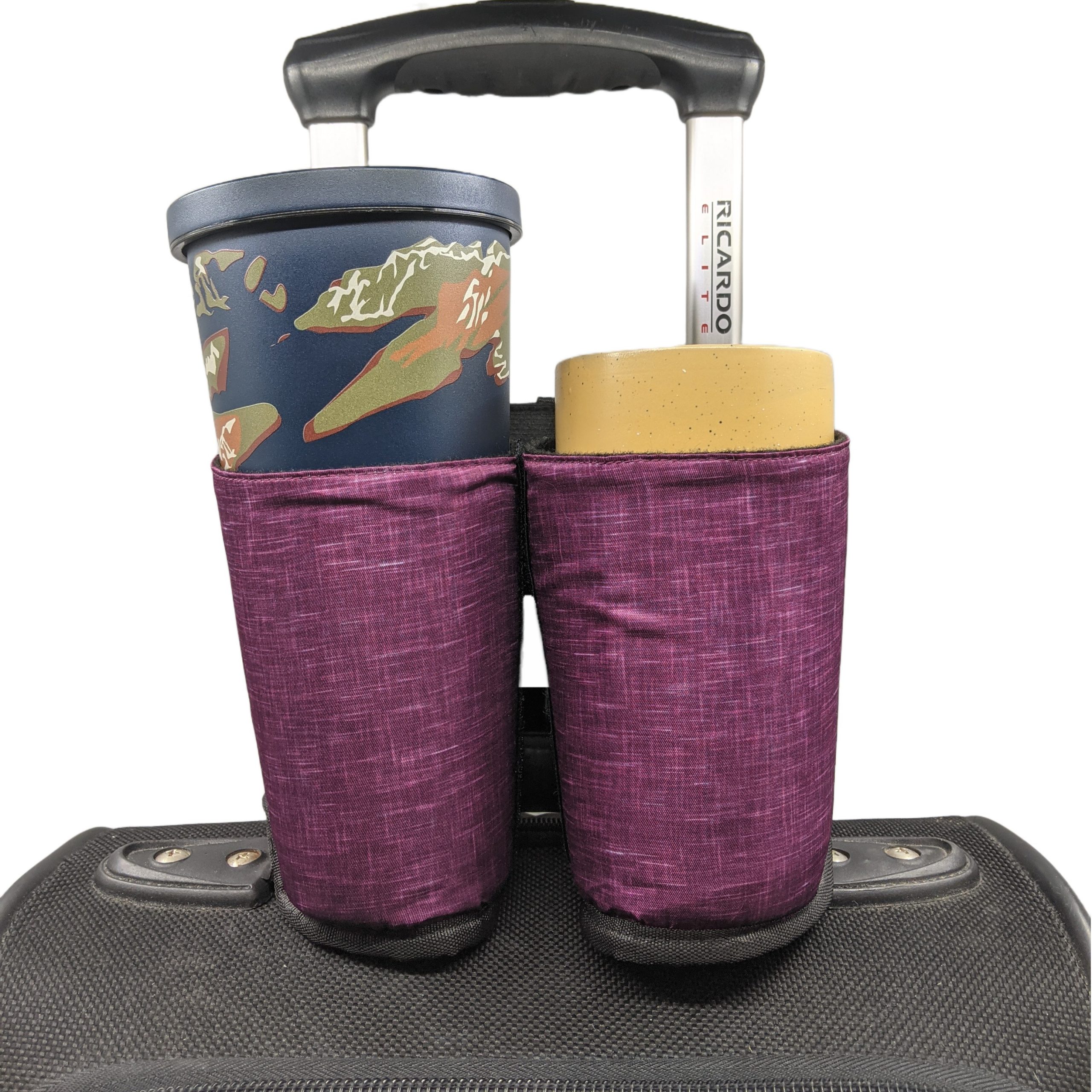  riemot Luggage Travel Cup Holder Free Hand Drink Caddy