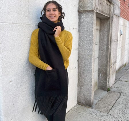 Extra Long Fringe Scarf With Pocket – Sprigs